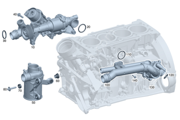 Mercedes W205 274 Motor Termostat