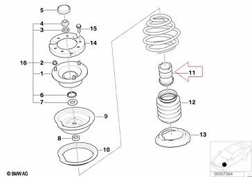 Bmw E31/E32/E34/E36/E38/E39 Ön Amortisör Lastiği/Stoper