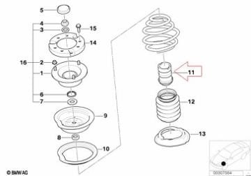 Bmw E31/E32/E34/E36/E38/E39 Ön Amortisör Lastiği/Stoper