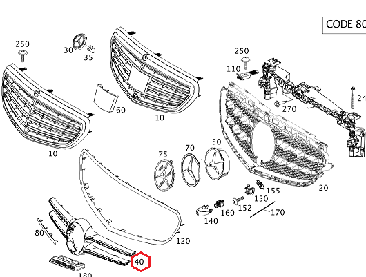Mercedes W212 Ön Panjur/Panjur Peteği