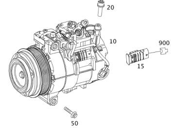 Mercedes W212/W204/W207/W218 651 Motor Klima Kompresörü