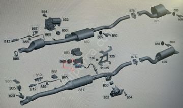 Mercedes W447 654 Motor NOX Sensörü