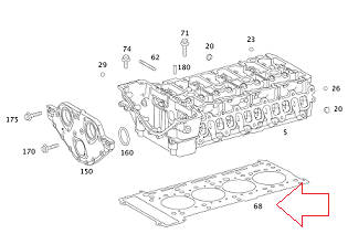 Mercedes W204/W203/W204/W211/W212 271 Motor Silindir Kapak Contası