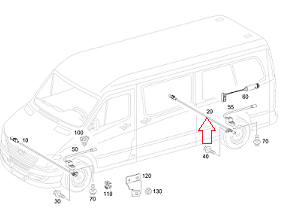 Sprinter W906/Grafter Abs Sensörü Arka Sol