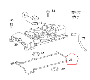 Mercedes W204/W203/W204/W211/ W212 271 Motor Subap Kapak Contası