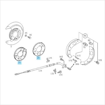 Sprinter W904 Arka Fren Balata Sacı-Disk Toz Sacı Sol