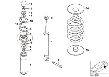 Bmw E30/E36/E46 Amortisör Takozu Arka