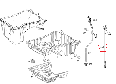 Mercedes W204/W203/W204/W211/ W212 271 Motor Yağ Ölçüm Çubuğu