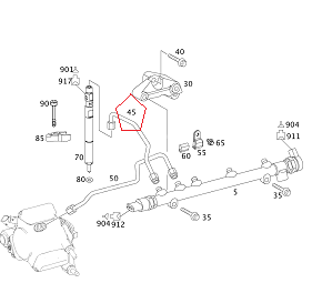 Mercedes W204 646 Motor(Dizel)  Yakıt Borusu/Basınç Hattı