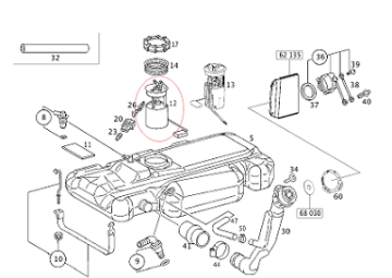 Sprinter W901/W904 611 Motor Yakıt Depo Şamandırası