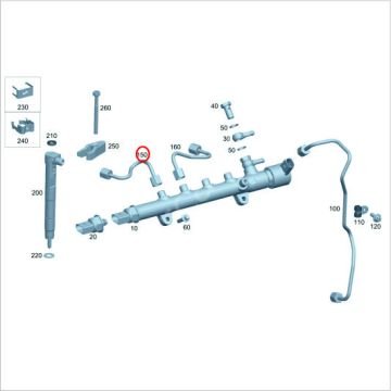 Mercedes W212/W639/Viano 651 Motor Enjektör Borusu Çıkış 1-2