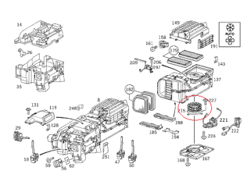 Mercedes E Glass W210 111 Motor Kalorifer Motoru