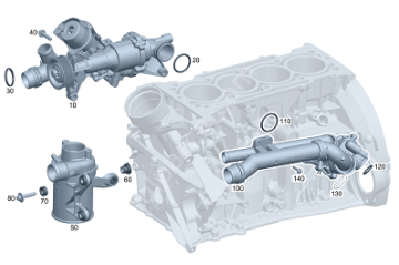 Mercedes W202,C Seri W204, 274 Motor Termostat