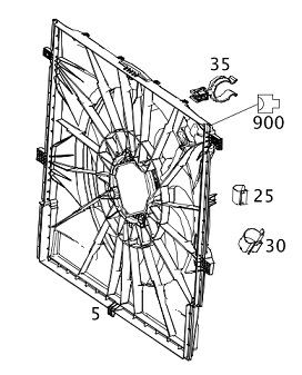 Vito W447 651 Motor Fan