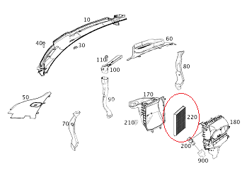Mercedes ML W166 Polen Flitresi/Karbonlu