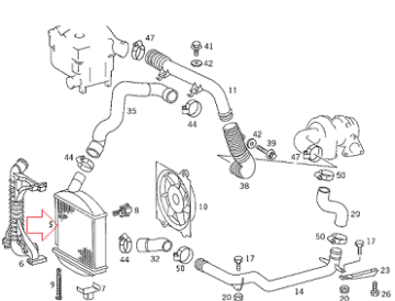 Vito W638 611 Motor 108Cdı/110Cdı/112Cdı 2,2  İntercooler Radyatörü