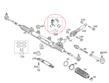 Mercedes W164/W203/W204/W211/W212/W221 Direksiyon Kutusu Basınç Müşürü/Direksiyon Soketi/Direksiyon Ventili