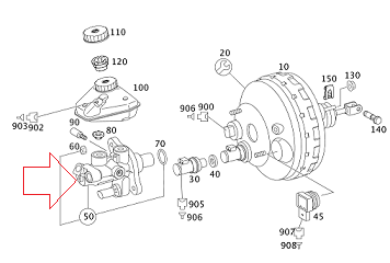 Mercedes W221 642 Motor Fren Ana Merkezi/Fren Silindiri
