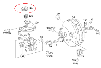 Mercedes W221 642 Motor Fren Hidrolik Yağ Kabı/Yağ Tankı Kapağı