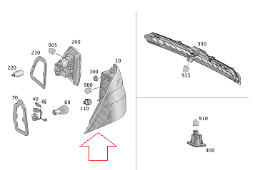 Mercedes ML166 Arka Stop Lambası Sağ