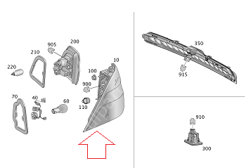 Mercedes ML166 Arka Stop Lambası Sol