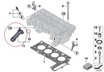 Bmw 1 Seri F20/F10/F30 N47 Motor Silindir Kapağı Filanşı/Su Borusu