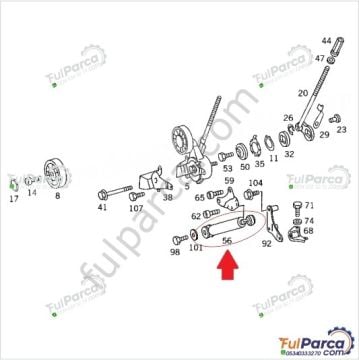 Mercedes W201 102 Motor Gergi Amortisörü/V Kayış Gergi Amortisörü