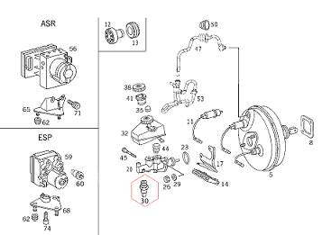 Mercedes W202/W203/W208/W163/W210 R170 Fren Basınç Sensörü/Verici