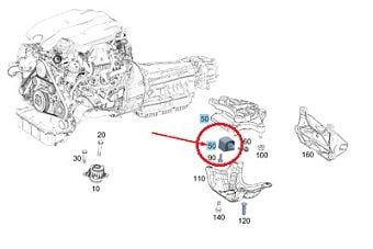 Vito W447 651 Motor Şanzuman Takozu/Şanzuman Kulağı