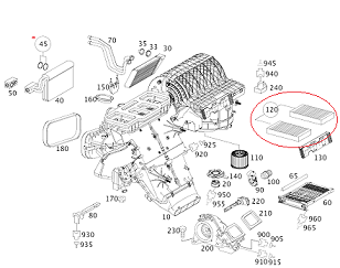 Mercedes ML W164 Polen Flitresi/Klima Flitresi