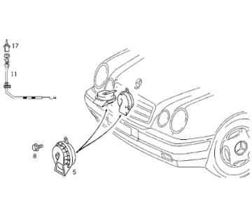 Mercedes W210 Korna/Düdük/Klakson