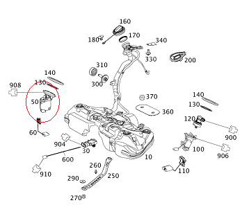 Mercedes W204/W207 651 Motor Yakıt Pompası Sağ