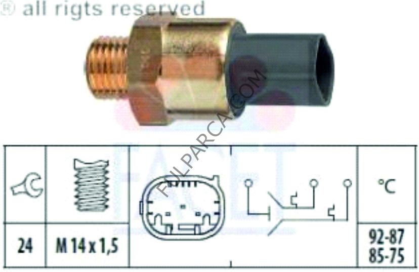 Bmw E36 M43 Motor Üş Fişli Fan Müşürü/Facet