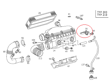 Mercedes W220/W210/W203/ML W163 611/612 Motor Hava Akışmetre Soketi Müşürü/Debimetre Sensörü