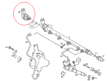 Sprinter/Vito W638/W203/W210/Vaneo 611/612/613/628 Motor Yakıt Kontrol Valfi/Yakıt Basınç Valfi/Basınç Ventili/Basınç MüşürüBasıç Regületörü