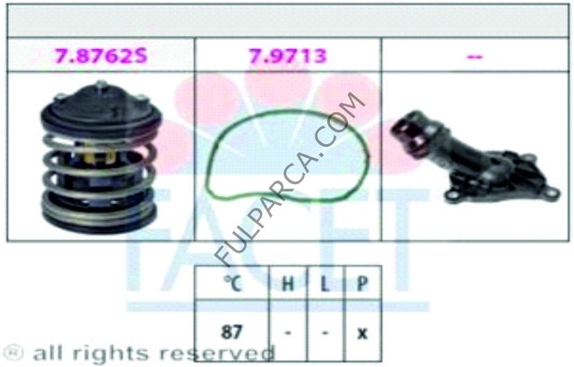 TERMOSTAT  87ºc MINI COOPER TERMOSTAT Yedek Parça
