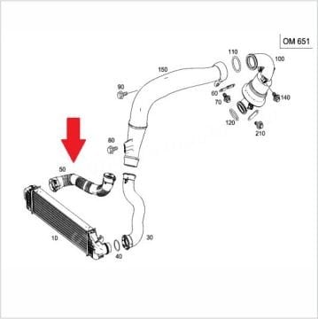 Mercedes Cls W117 180 Cdı Turbo Hortumu-Haf Manıfoldu