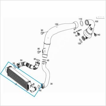 Mercedes Cls W117 180 Cdı Turbo Radyatörü-İntercooler Radyatörü-Turbo Şarj Soğutucusı
