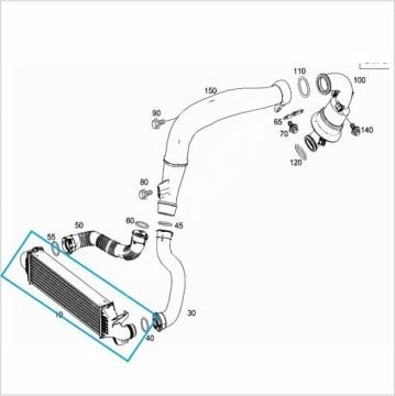 Mercedes Cls W117/W246/W176/W242/W156 607/651 Motor Turbo Radyatörü/İntercooler Radyatörü/Turbo Şarj Soğutucusı
