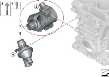 Bmw F30/F10/F20/X3/F21/F22/F23/F31/F34/F35/4F32/F33/F36//F11/F18/X1 E84/X3 F25/X4 F26/Z4 E89 N20 Motor Devirdaim/Su Pompası