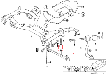 Bmw E38 Alt Salıncak Ön Alt Sol