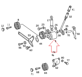 Mercedes W140 300SEL 104 Motor  Gergi Kütüğü