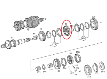 Vito W639/Viano 646 Motor Birinci/İkinci Vites Senkromec Gövdesi