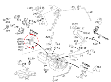 Mercedes W211 112/271 Motor Benzin Pompası/Yakıt Besleme Ünitesi