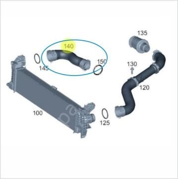 Vito W447 622 Motor (Reno) Turbo Hortumu/İntercooler Hortumu Sağ