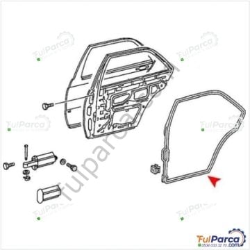 Mercedes W201 190 Arka Kapı Fitili Sol,Kapı Lastiği,Kapı Fitili