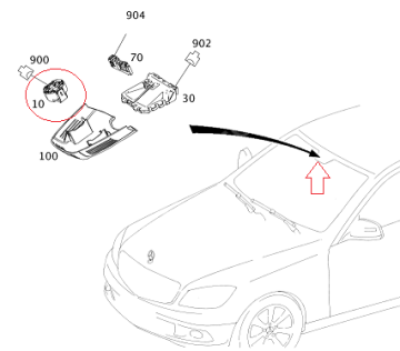 Mercedes C Seri W204 Yağmur Sensörü/Ön Cam Sensörü