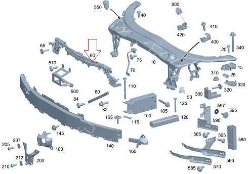 Mercedes W205 Ön Konsul/Ön Modül Adaptörü