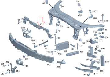Mercedes W205 Ön Konsul/Ön Modül Adaptörü