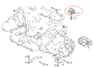Vito W638 601/611 Motor Motor Kulağı/Motor Takozu ALT
